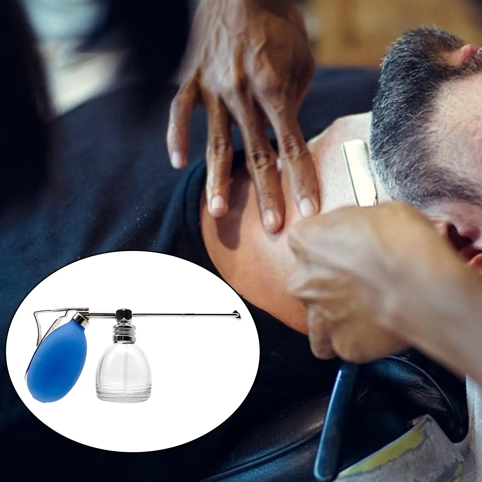  Blower Puffer Barbers Talcum Spray Bottle Hair Fiber Applicator