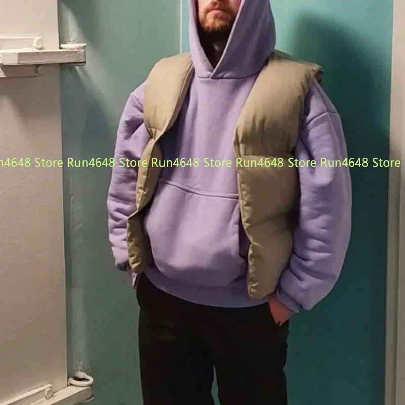 Hip Hop Double Wear Loose High Street Thickened Kanye Autumn/Winter Vest Coat