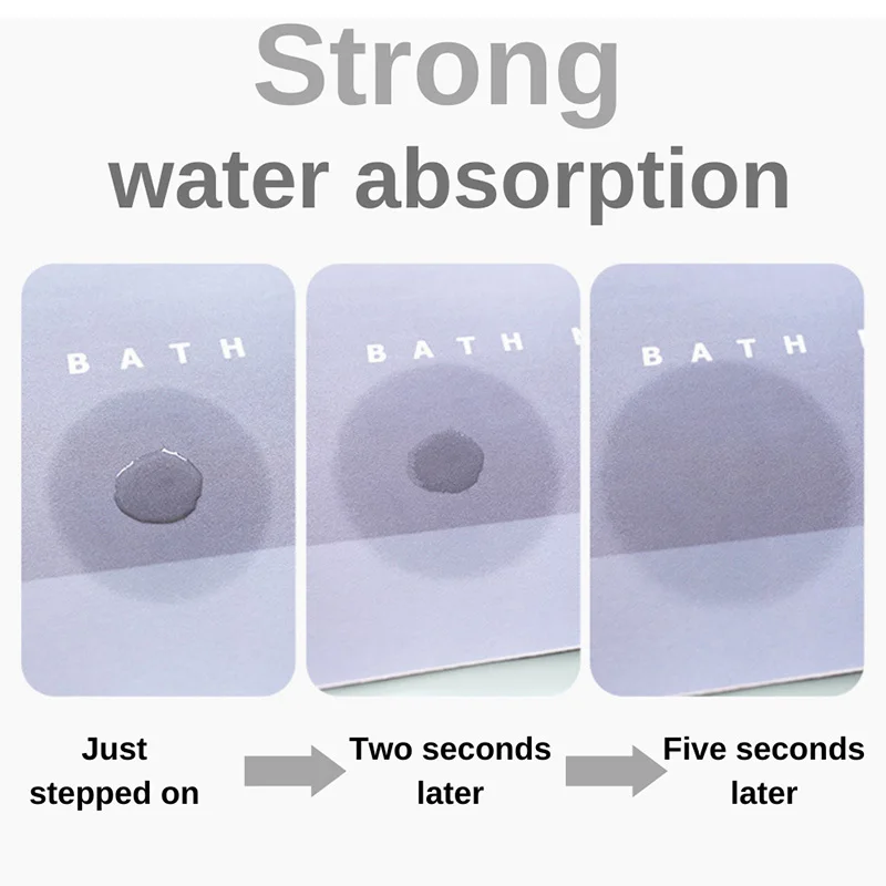 Super Absorbent Floor Bath Mat Bathroom Shower Anti-slip Carpet Quick Dry Rubber Door Mat Nordic Luxury Marble Rug Home Decor