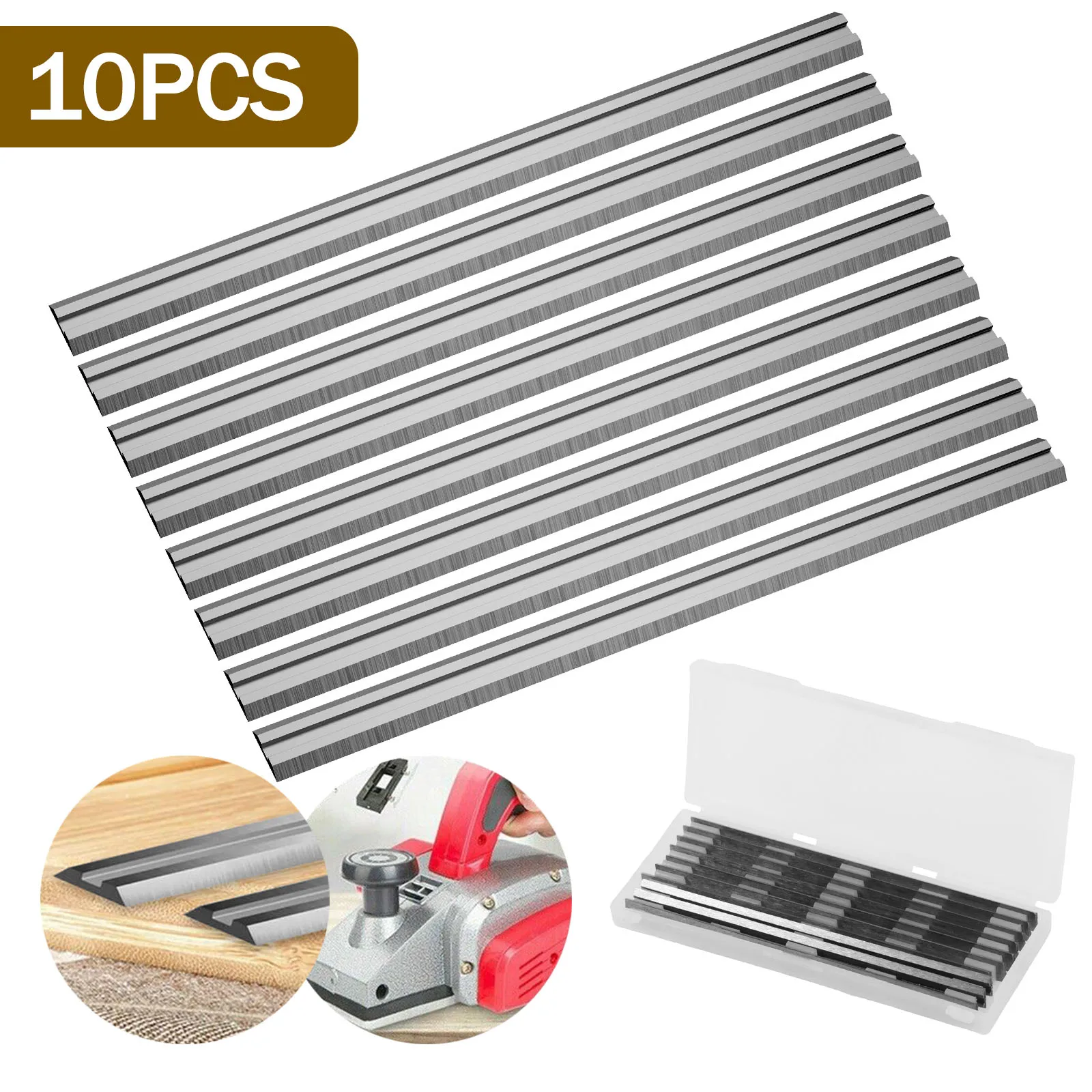 3-1/4" Carbide Planer Blades High Hardness Double Edges Planer Knife Blades Replacement for Most 3 Plus1/4 Inch 10pcs