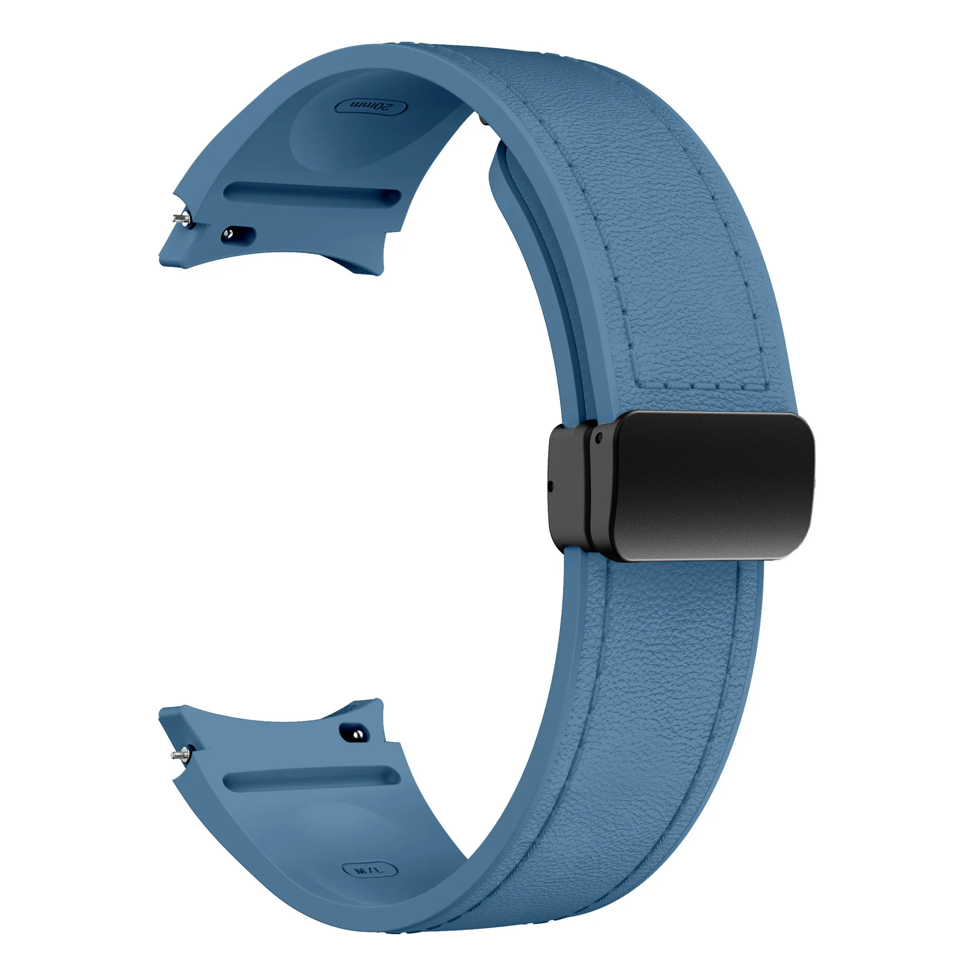 Premium Leather-Silicone Sport Band Bracelet - Universal Fit