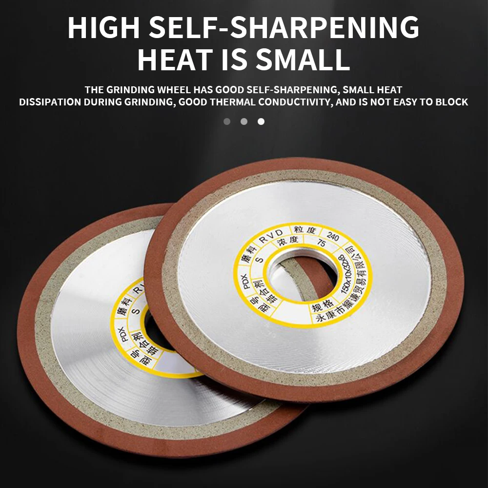 Harz Diamant Schleifscheibe Trennscheibe Bond Fräsen Spitzer Schleifer für Hartmetallschneider aus Wolframstahl 75 mm/80 mm/100/125 mm – Detail 10