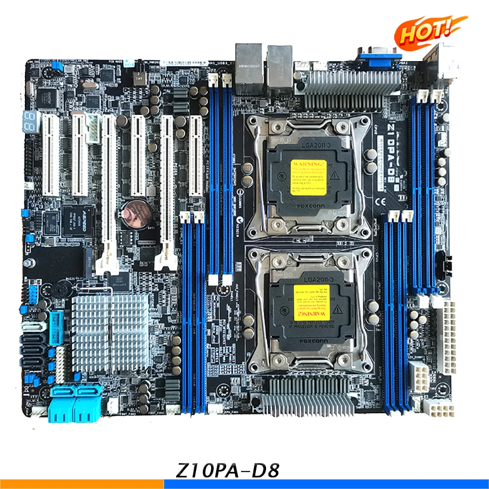 Original Two Way Server Motherboard For ASUS Z10PA D8 C612 Socket LGA 2011 3 V3 V4
