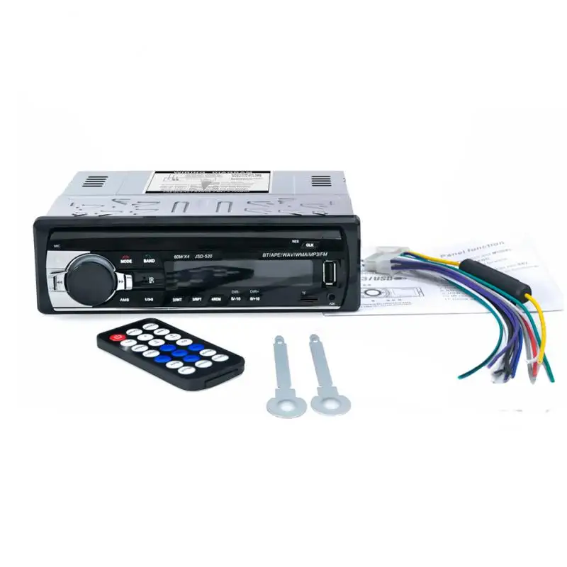 Podofo One Din Autoradio Stereo Fm Aux Ricevitore Di Ingresso Sd Usb Jsd-520 12V In-Dash 1 Din Car Mp3 Usb Multimedia Autoradio Player