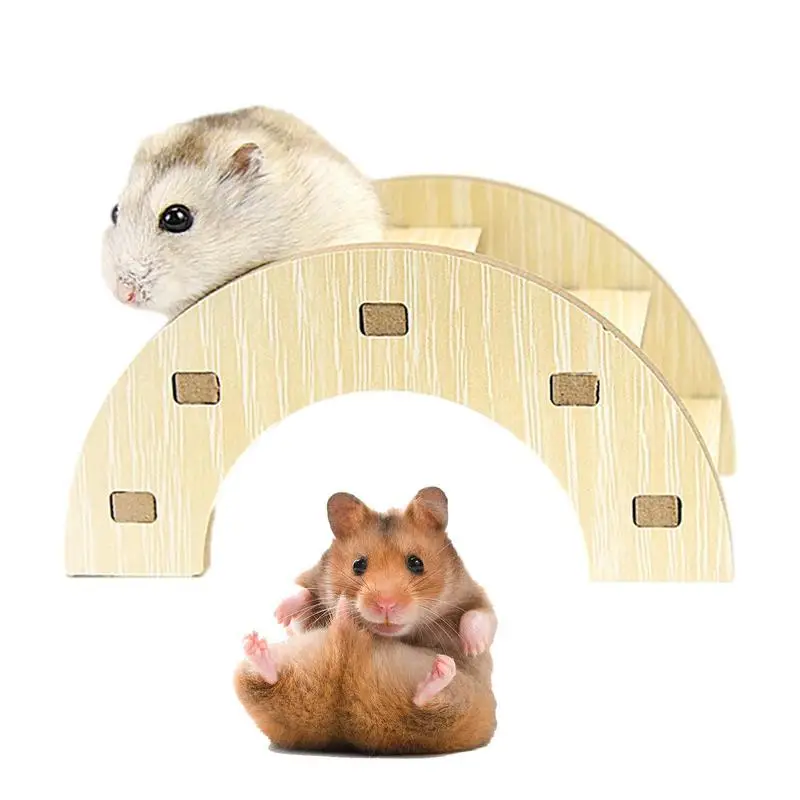 Criceto Ponte Ad Arco In Legno Gabbia In Legno Habitat Giocattolo Scala Da Arrampicata Sicuro E Divertente Giocattolo A Ponte Animale Pratico Per Maia