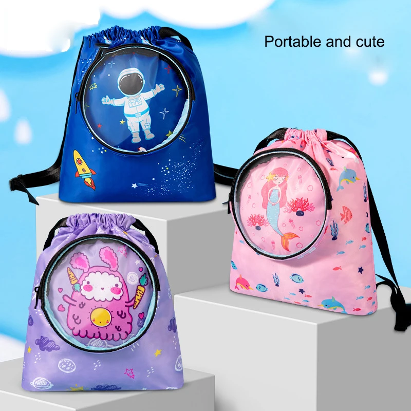

Children's Waterproof Swimming Backpack Wet Dry Separation Portable Storage Bag for Boys and Girls Outdoor Beach Bag Backpack