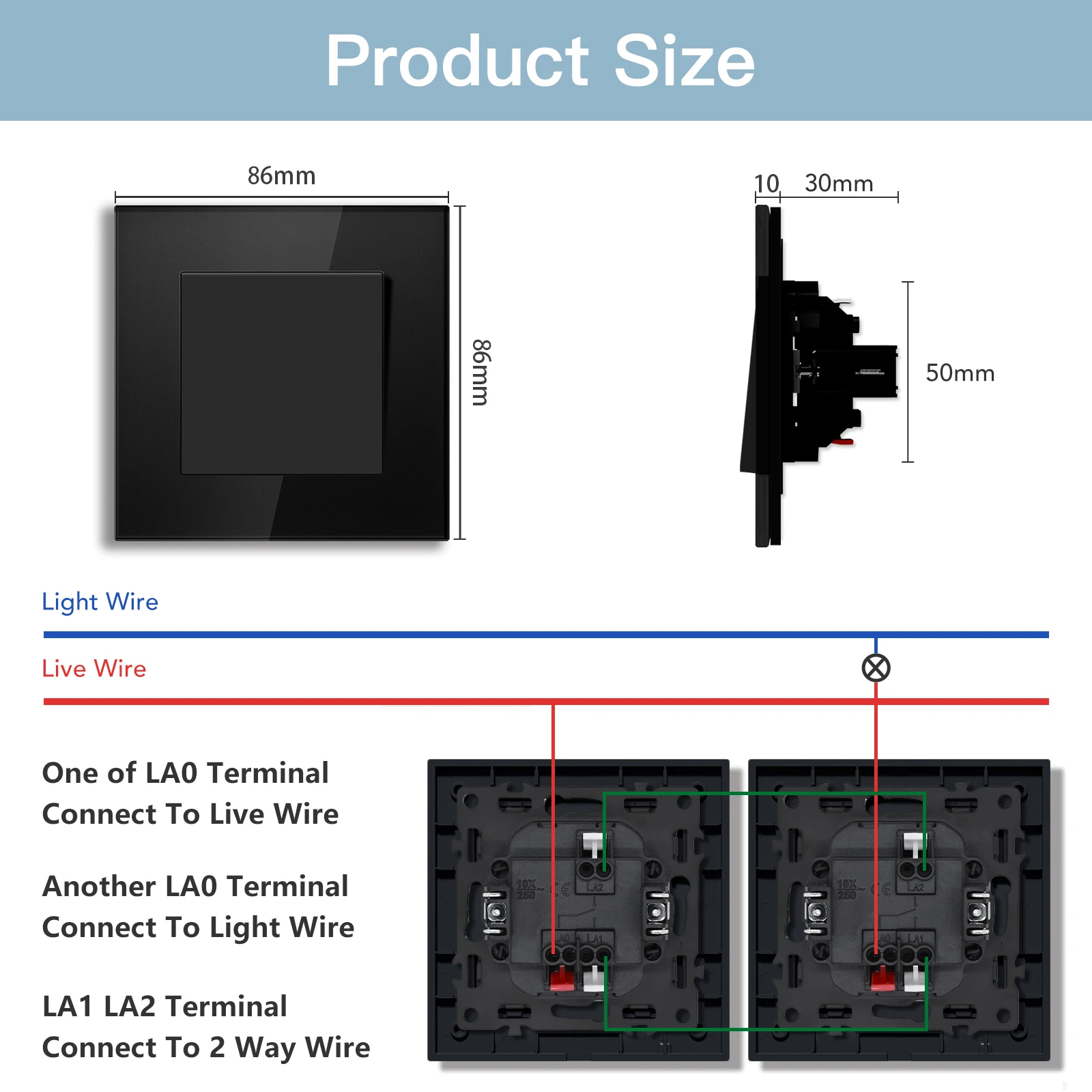 BSEED E-Series 1Gang/2Gang 2Way Mechanical Button Light Switch S9298c3ad2e754e5eae39ccaa58179c94w
