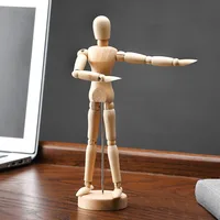 freely bendable joints 12 Inch Articulated Wooden Mannequin multi pose adjustable Flexible Joint Drawing Doll 2