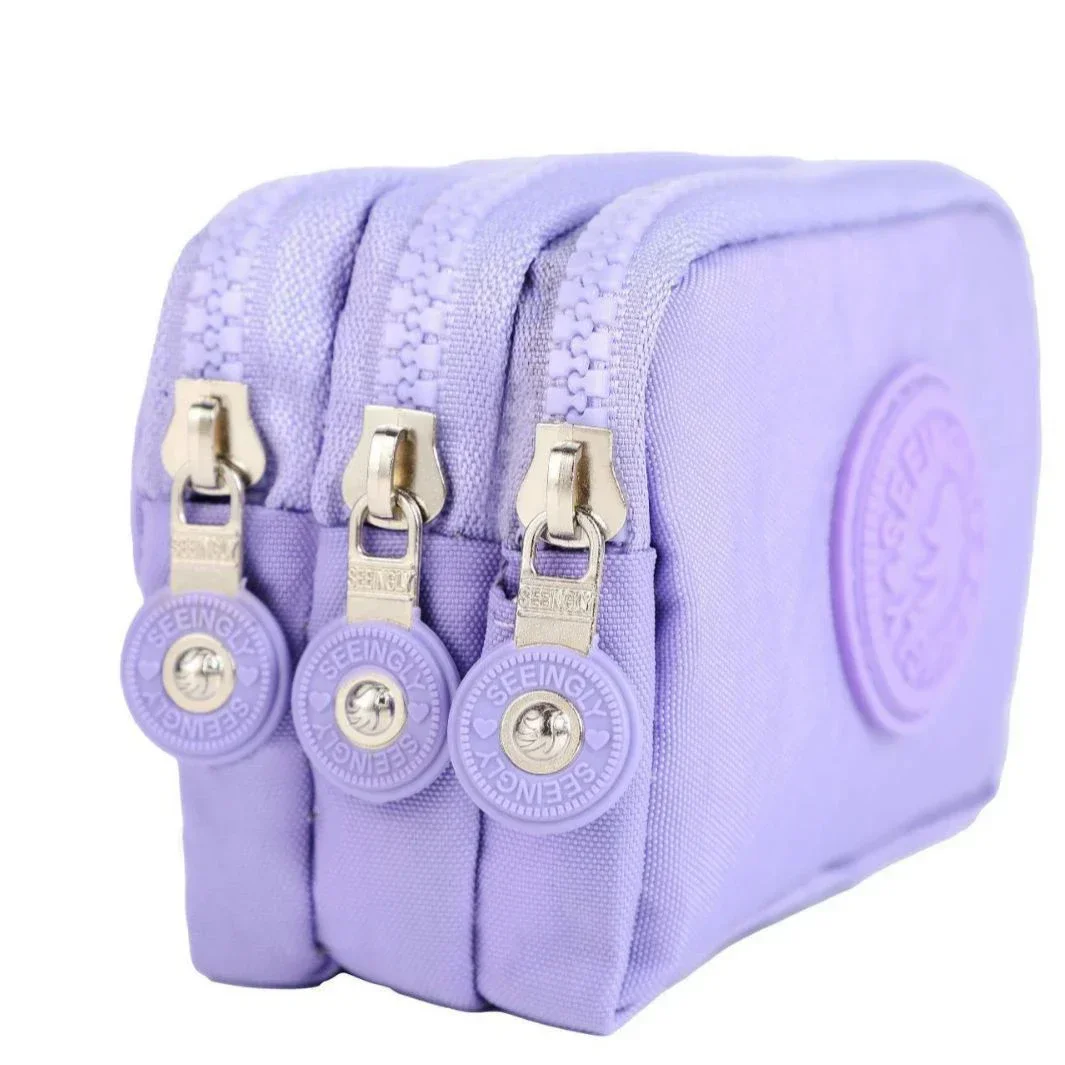 Mini Coin Purse Key Bag Women Wallets Zipper Waterproof Portable Three Layer Card Holder Female Girl Handbag Headphone Bag Gift