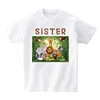Family Outfits Mommy and Daughter Matching Clothes Zoo Animal Cartoon Family Party Shirt Set Children Toddler Shirts Mom Clothes 3