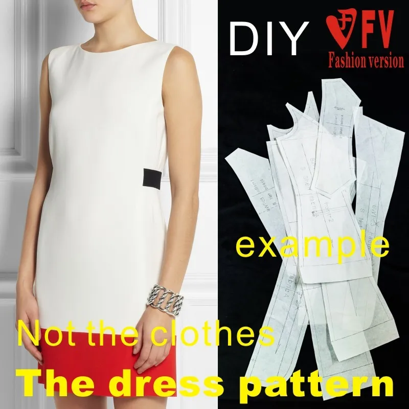 Clothing DIY The dress Dresses Sewing Pattern cutting drawing Women's Dress Sewing Template BLQ-81