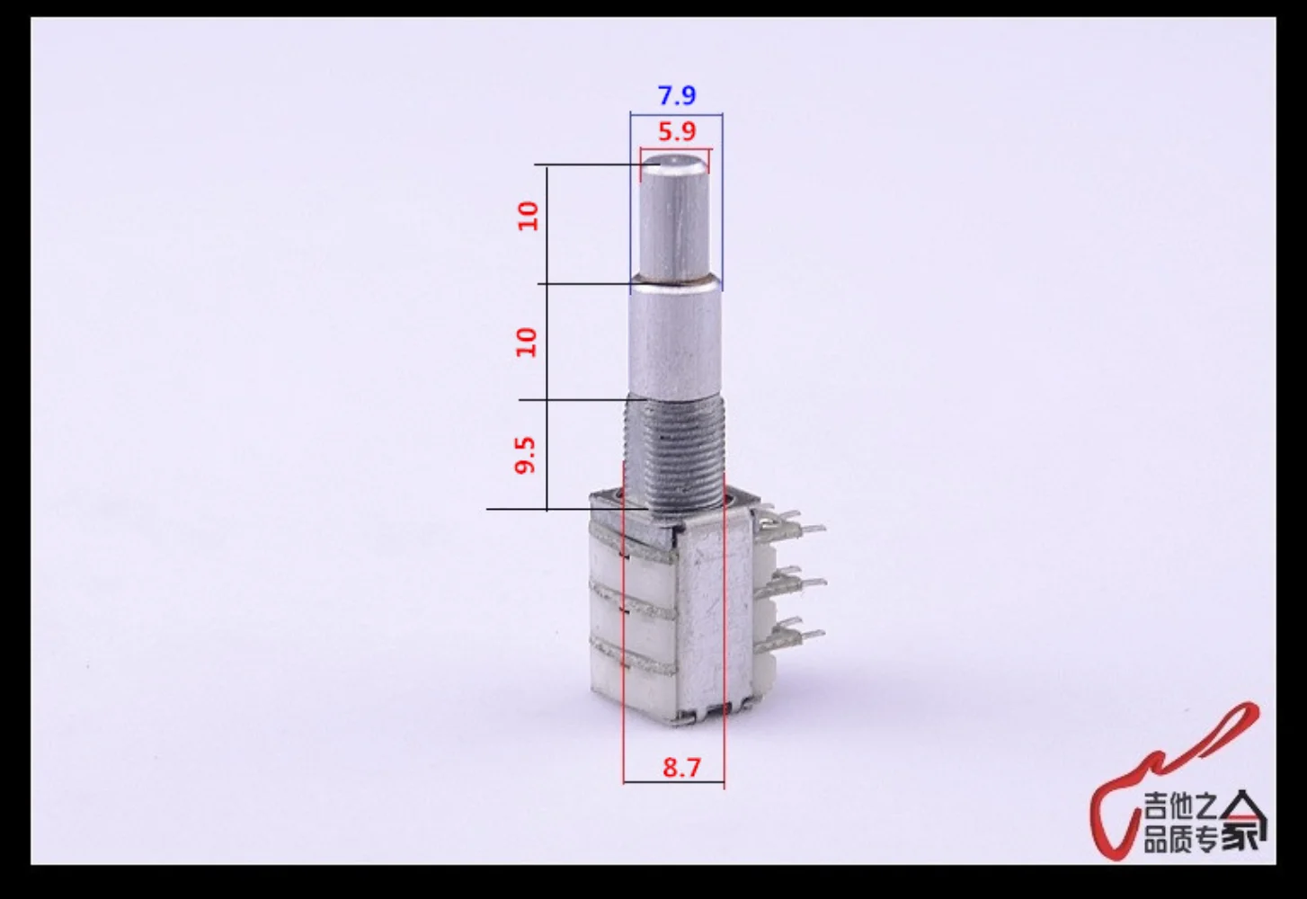 1 pezzo C100K x 2 + B20k potenziometro concentrico doppio impilato (POT) con Detent centrale - immagine 5