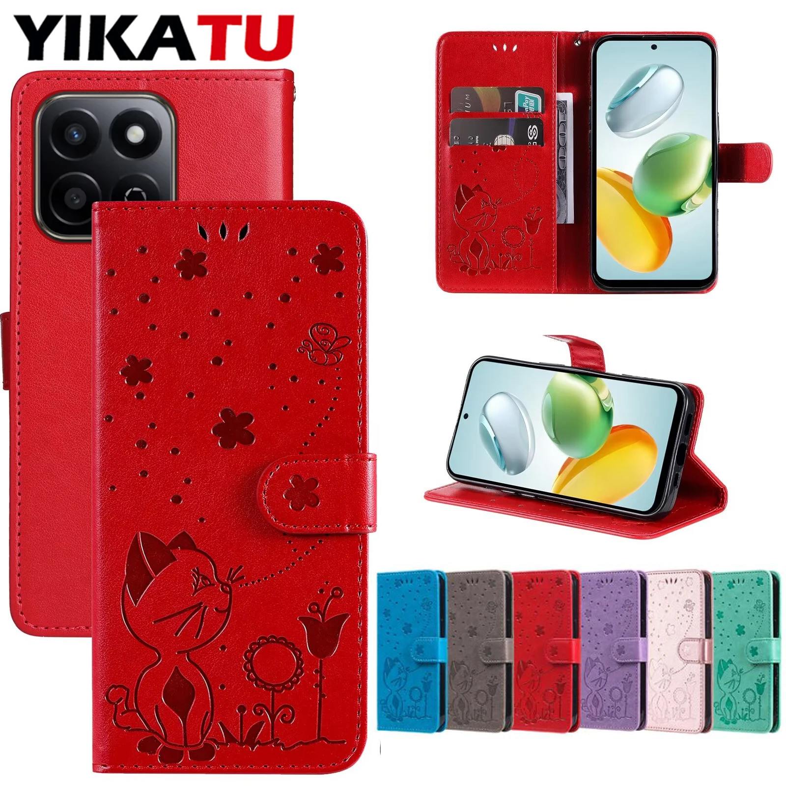 Leather Wallet Phone Case with RFID Blocking Technology