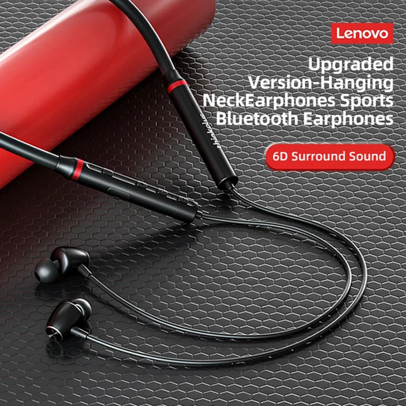Bluetooth Earphones Lenovo HE05X Waterproof Earplugs HIFI Sound Magnetic Neckband Headset Sports Headphone