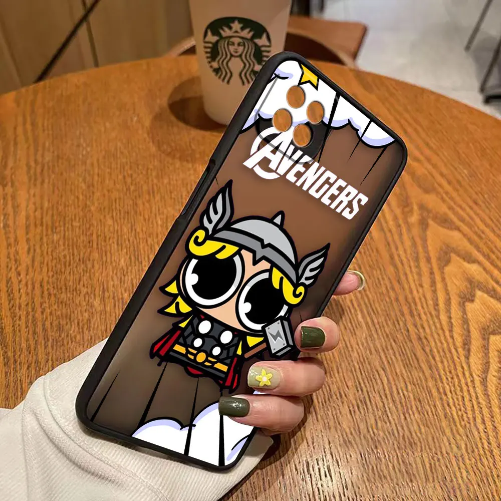 Funda mate para OPPO A97 A96 A95 A94 A93 A92 A92S A78 A74 A73 A72 A57 A55 A54 4G 5G funda Marvel héroe de dibujos animados Spider-Man Lron Man