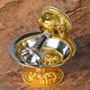 Eight Auspicious Buddhist Manza Protection Cups Tantra Alloy Handicrafts, Tibetan Gong, Gilded Buddhist Plates, Home Gifts 4