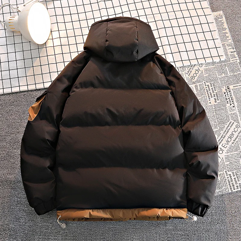 Men Hooded Winter Thicken Warm Man Windproof Jacket Streetwear Casual Parkas Padded Jacket Male Loose Coats parka coat parkas coat