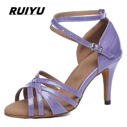 Summer Latin Dance Shoes Ladies Salsa Tango Ballroom Party Blue Girls Sandals High Heel Jazz Sneakers Wedding Shoes