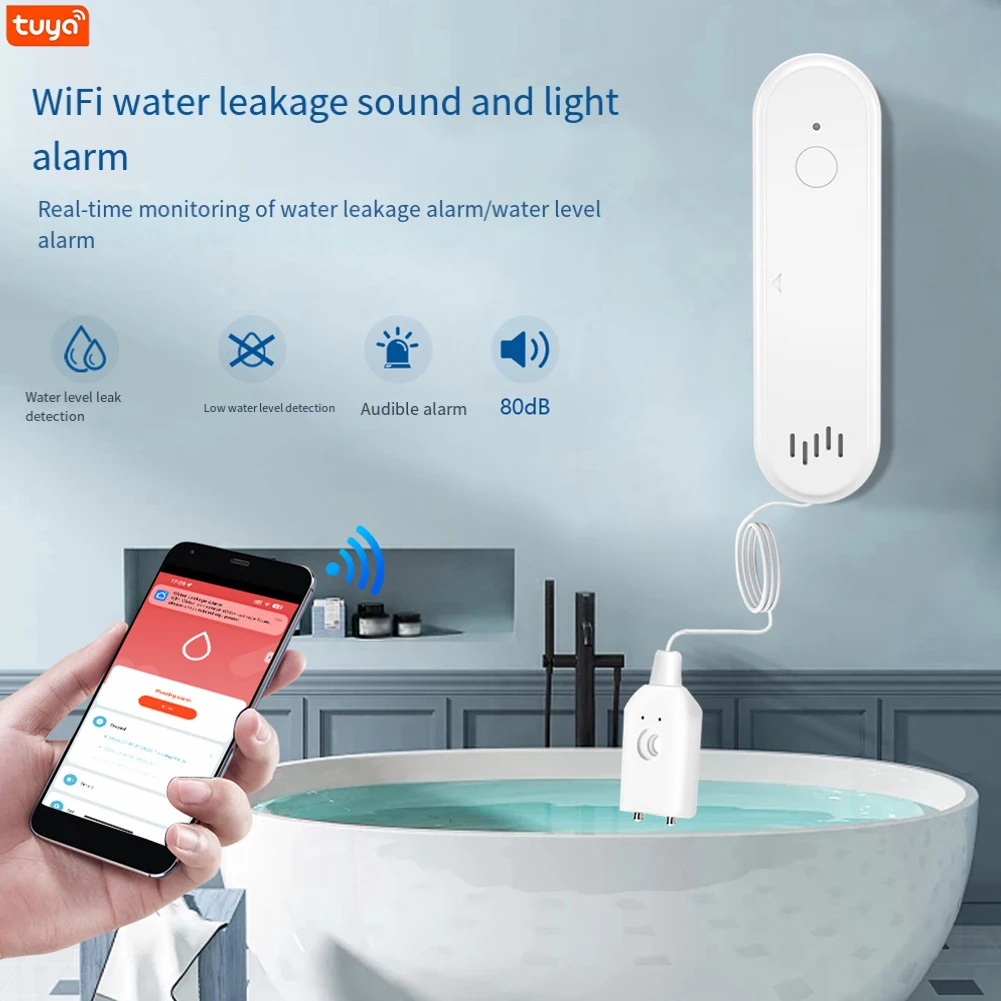

Смарт-датчик утечки воды Tuya с Wi-Fi