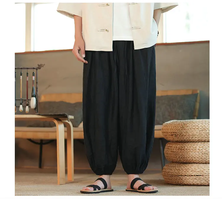 Description Picture 2 of itemCasual Wide Leg Pants Men Loose Harem Pants Male Oversized Jogger Sweatpants Harajuku Vintage Trousers Male New Streetwear