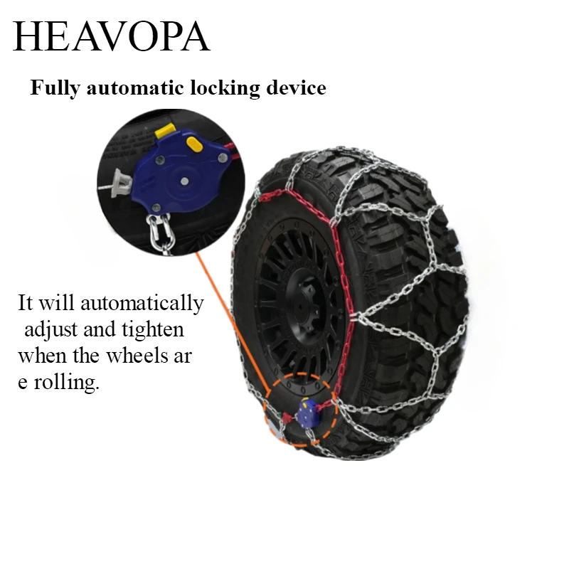 All-terrain snow chains for off-road applicable to tire models of37*12.5*16.5 37*12.5*17 35*12.5R20