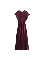 Midi Satin Dress Woman Long Dresses For Women Chic And Elegant Evening Dresses Female Party Dress - Image 3