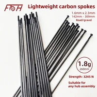 1.8g Lightweight Carbon Fiber Spokes for Road Bike/Mountain Bike, High Strength Aero Design, TT Bike Carbon Spokes 1