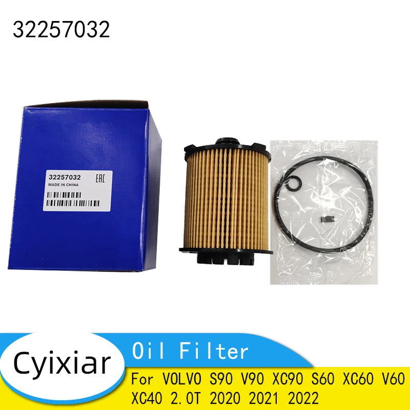 Car Oil Filter 1pcs/lot Oil Filter 32257032 for VOLVO S90 V90 XC90 S60 XC60 V60 XC40 2.0T