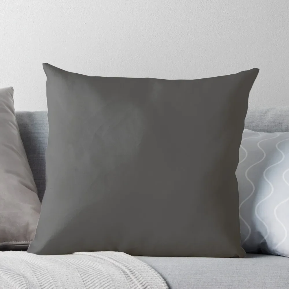 

Plain Ash Grey, Dark Grey, Accent Grey, Charcoal, Sooty Forecast color Throw Pillow Pillow Decor Bed pillowcases