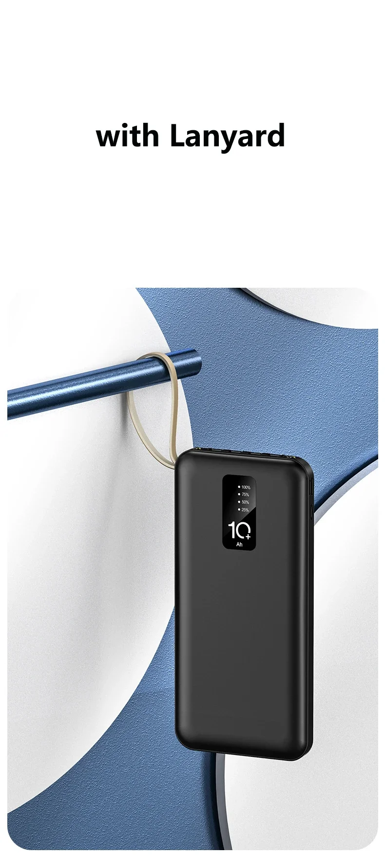 Portable Power Bank With Built-in Cable For Smartphones Fast Charge_voghion.com