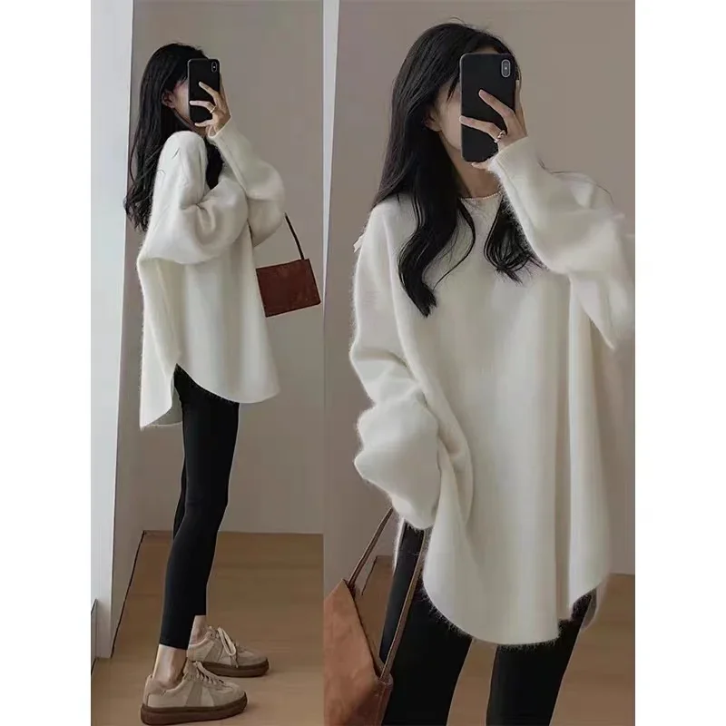 Autumn and Winter Pregnant Woman Clothes Set Plus Size Irregular Sweater+Belly Leggings Twinset Fashion Maternity Pants Suits