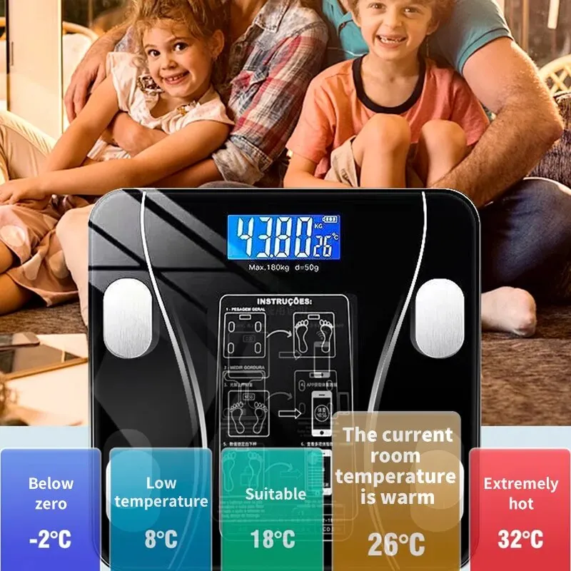 Intelligent Body Fat Scale Charging Electronic Weighing Scale Household Bluetooth Adult Fat Weigh