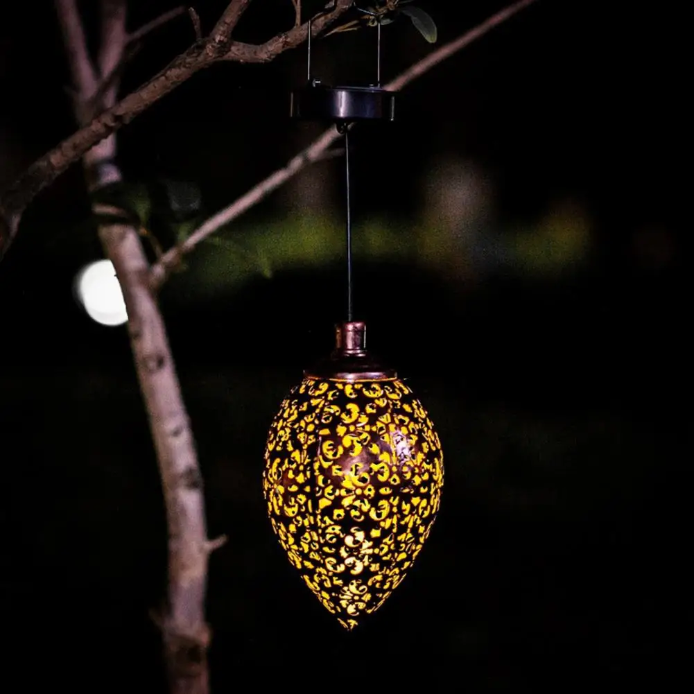 LED Lantern Rechargeable Low Consumption Solar Charging Hanging Projection Light Lamp for Courtyard solar garden light