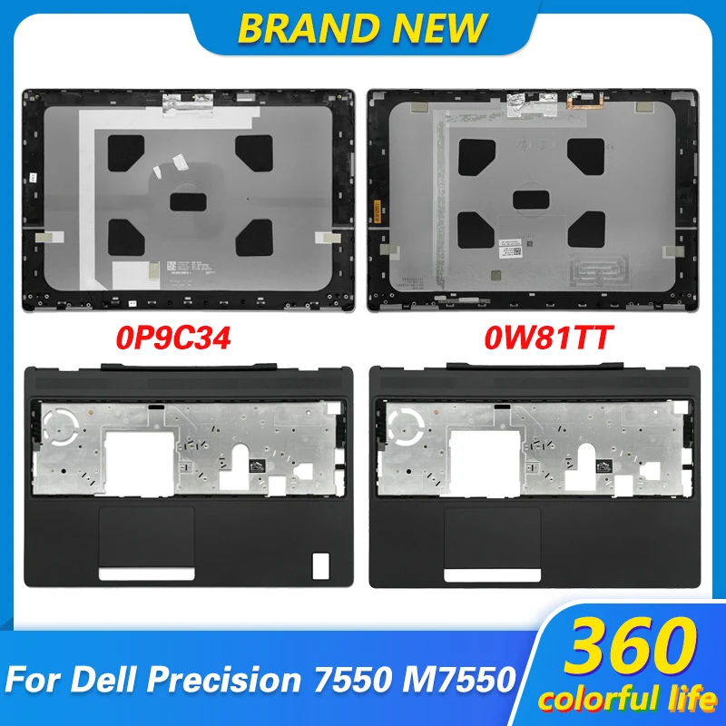 

Оригинальный чехол для ноутбука Dell Precision 7550 M7550, задняя крышка ЖК-дисплея, упор для пальцев с отпечатком пальца, верхний чехол 0P9C34 0W81TT 0HJHF7