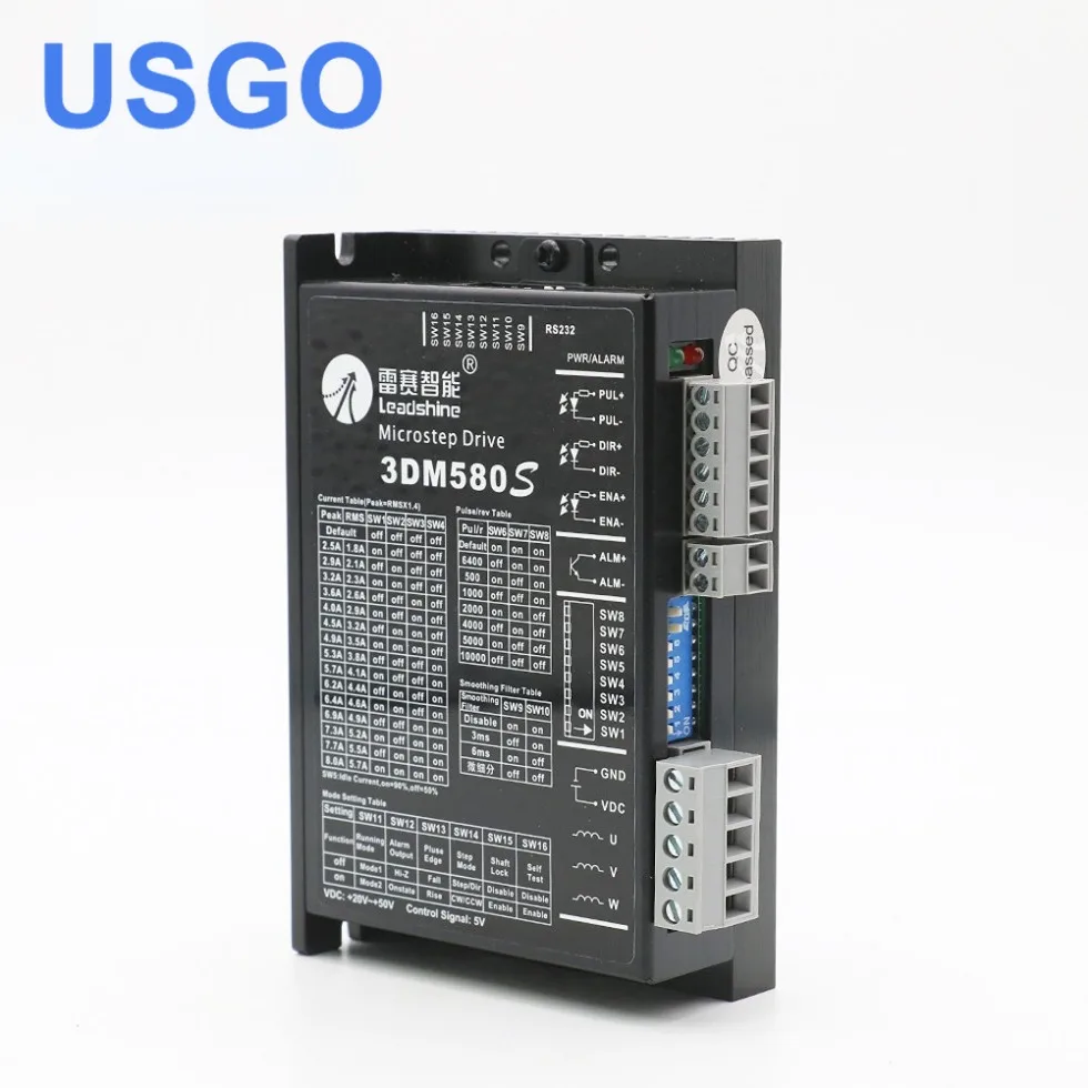 

3-фазный драйвер шагового двигателя USGO Leadshine 3DM580s 18-50 в пост. Тока 1,0-а