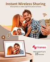 Frameo 10.1 Inch Digital Picture Frame，WiFi Electronic Frame，1280 * 800IPS HD Cloud Smart Digital Photo Frame,32GB Storage, Wall 2