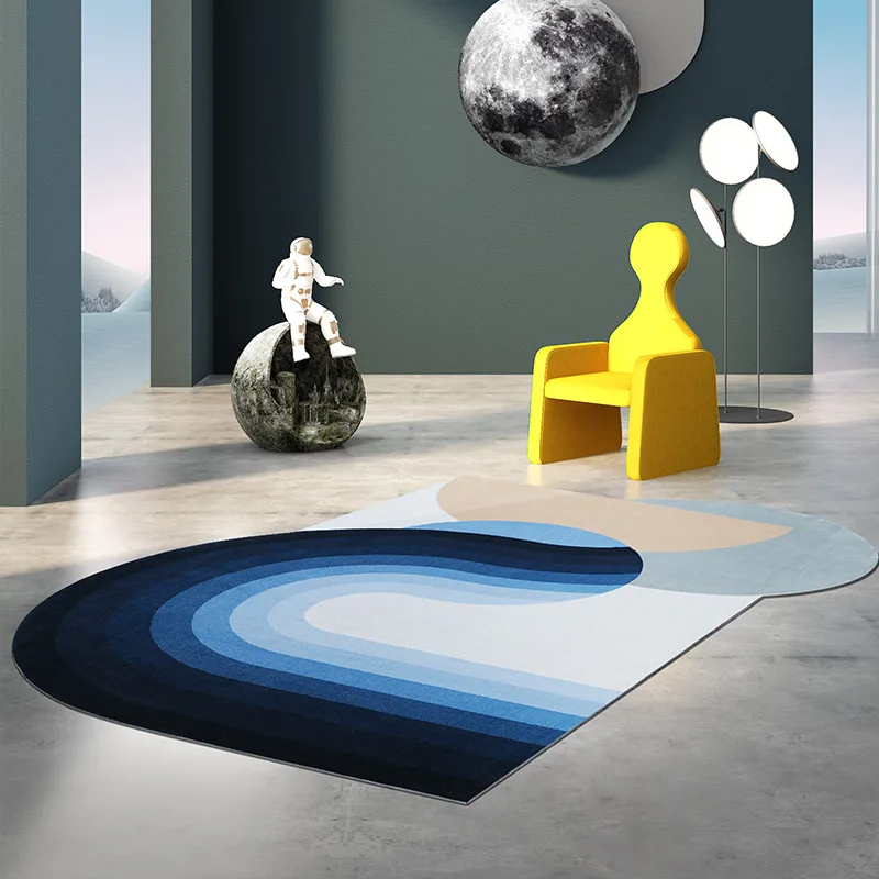 Modern High End Irregular Rug Teenager Bedroom Decoration Carpet Simple Fluffy Soft Carpets for Living Room Lounge Plush Mat 4