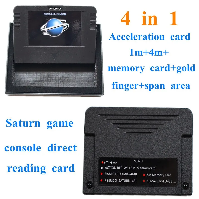 Tarjeta de repetición de acción de cartucho Saturn Pseudo, todo en Sega, lectura directa, acelerador de 4M, función Goldfinger, de 8MB memor, Original