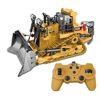 1:24 2.4Ghz 9 Channels Remote Control Tractor Toy Bulldozer RC Aluminum Alloy Engineering Tractor Toys For Kids 1