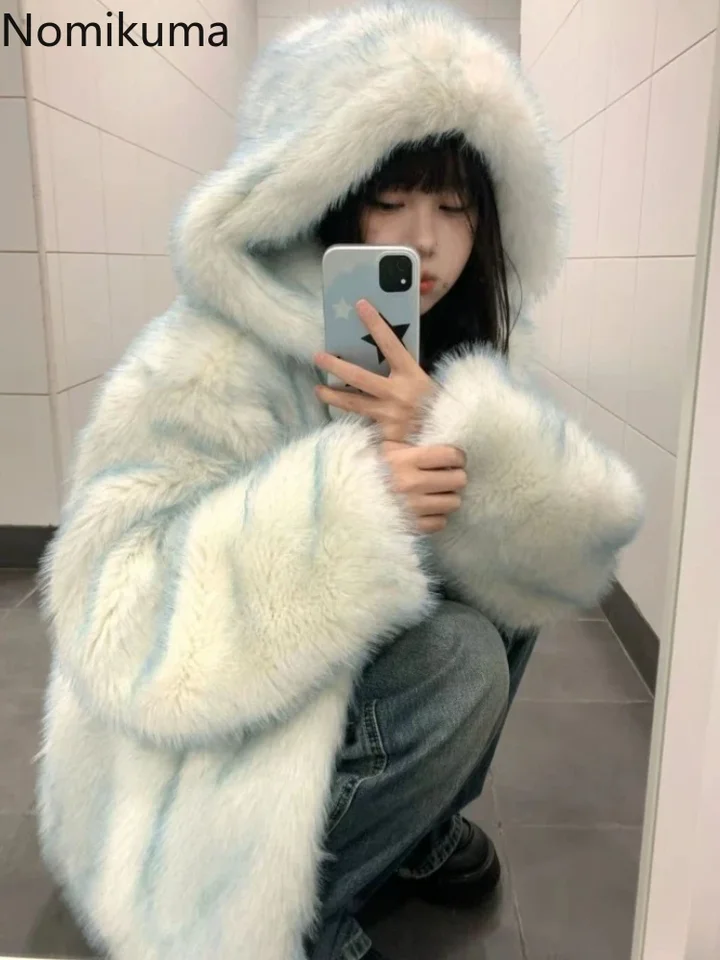Sweet Furry Jackets for Women Winter Clothing Fashion