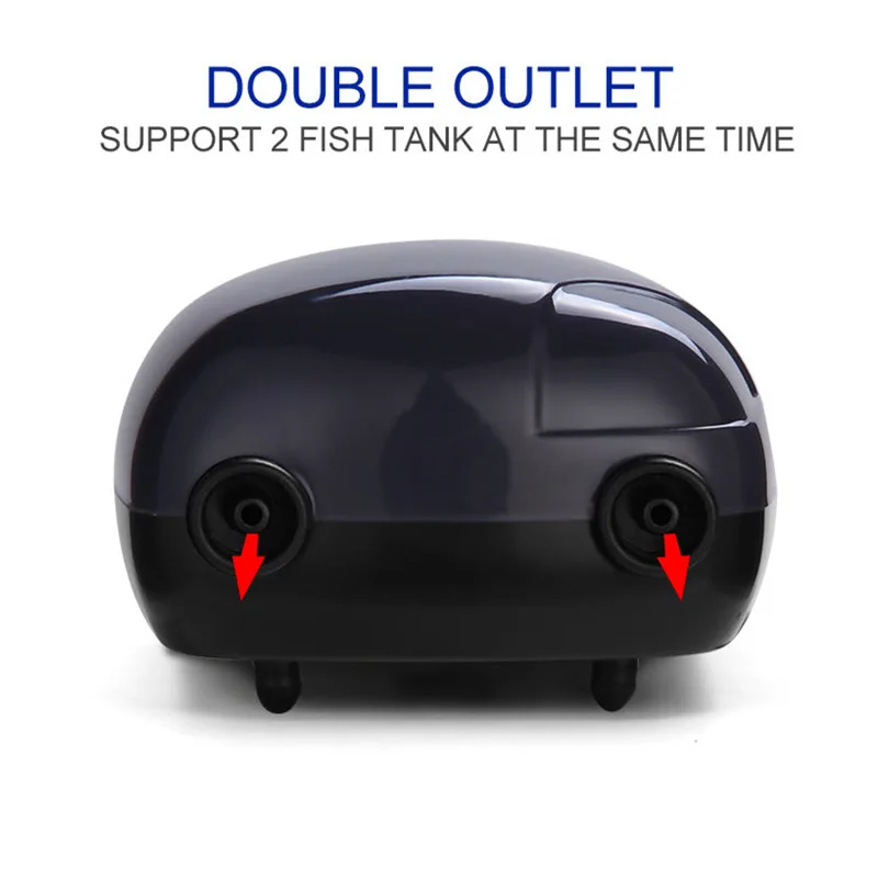 Mini Air Pump for Aquarium Fish Tank Single Double Hole Silent Fish Oxygen with Sufficient Gas Volume