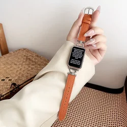 Premium Metal and Leather Strap for Fitness Smartwatch Accessories (Caramel)
