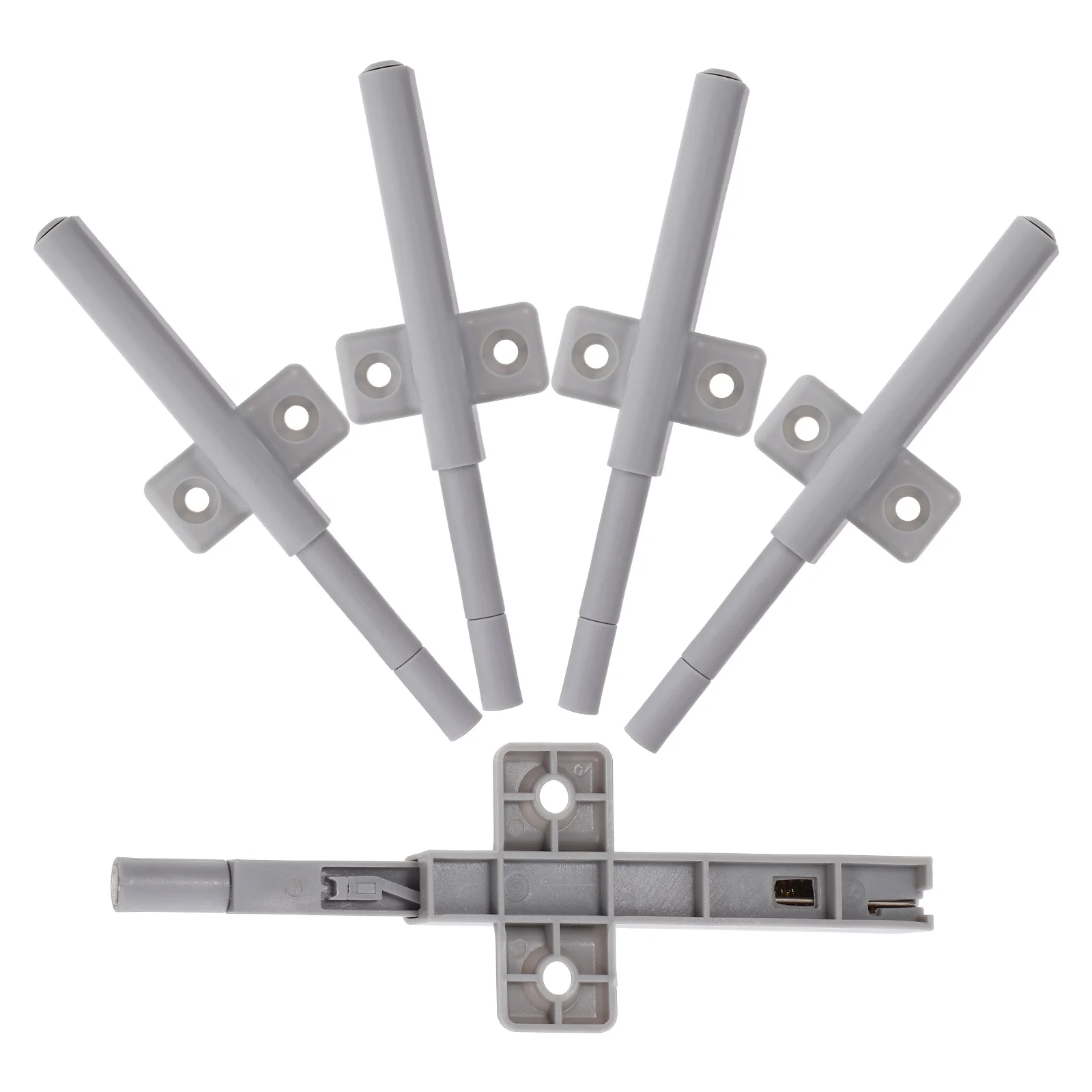 5 Pcs Push Button Latch Cabinet Door Catch Open Hardware Release Closer Magnet for Latches and Catches Handle