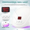 72W UV Nail Lamp Professional 24 LEDs Nail Dryer with 3 Timer Settings Quick-drying Manicure Lamp for Curing All Nails Gel 5