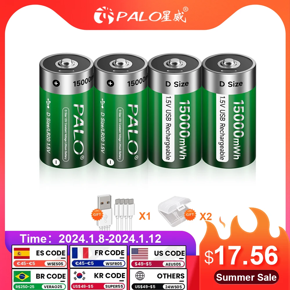 Pack 2 piles alcalines LR20 D 1,5 V - Thomson - Pile & chargeur - LDLC