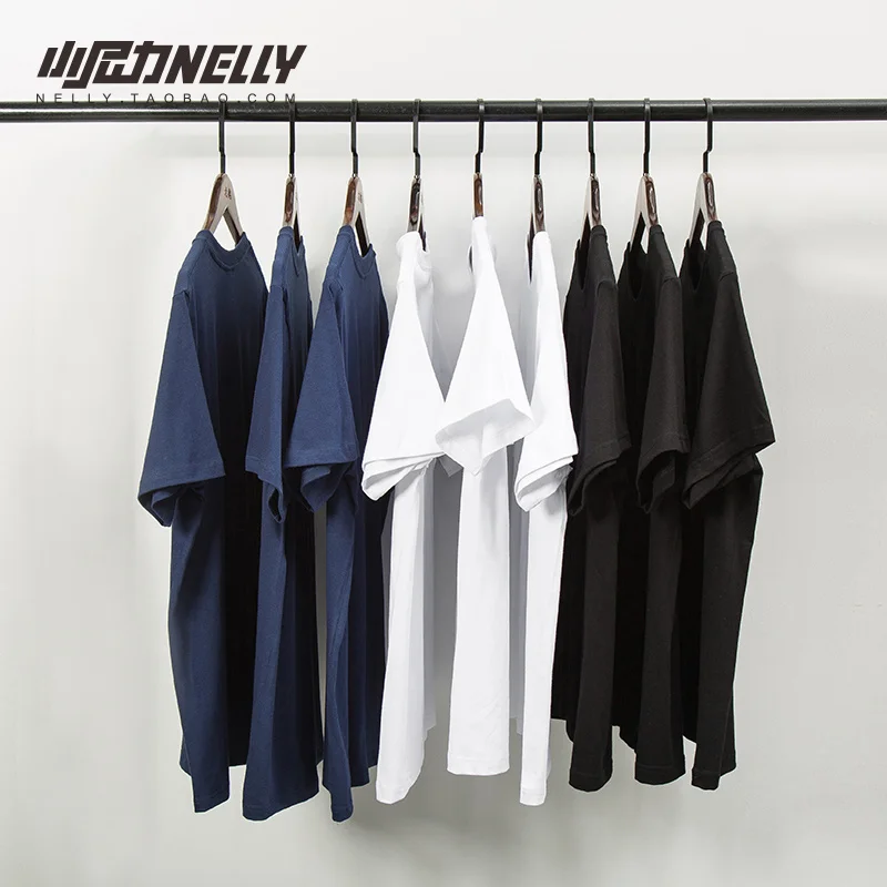 Nelly Versatile Cotton Solid Loose Short Sleeve T-shirt Men's And Women's Clothes |
