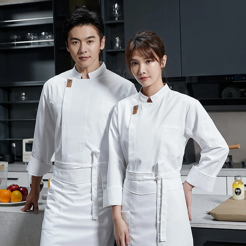 Professional Chef Work Clothes Catering Cooking Clothes Tops Restaurant Uniform Kitchen Shirt Hotel Cook Jacket Waiter Overalls - Image 5