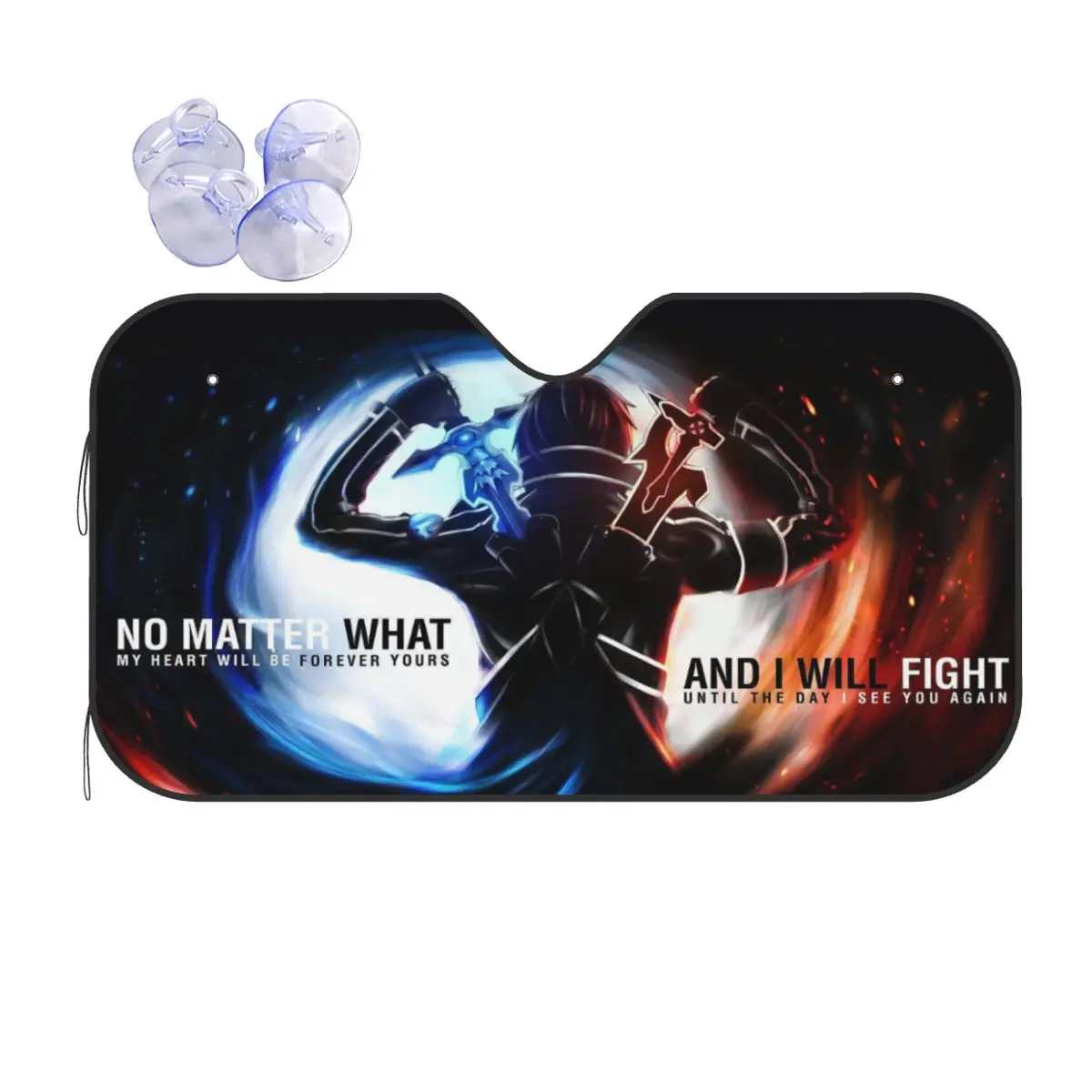 

Sword Art Online Anime SAO Windshield Sunshade Fold-up Cover Front Block Window 76x140cm Sunshade Visor Accessories Covers