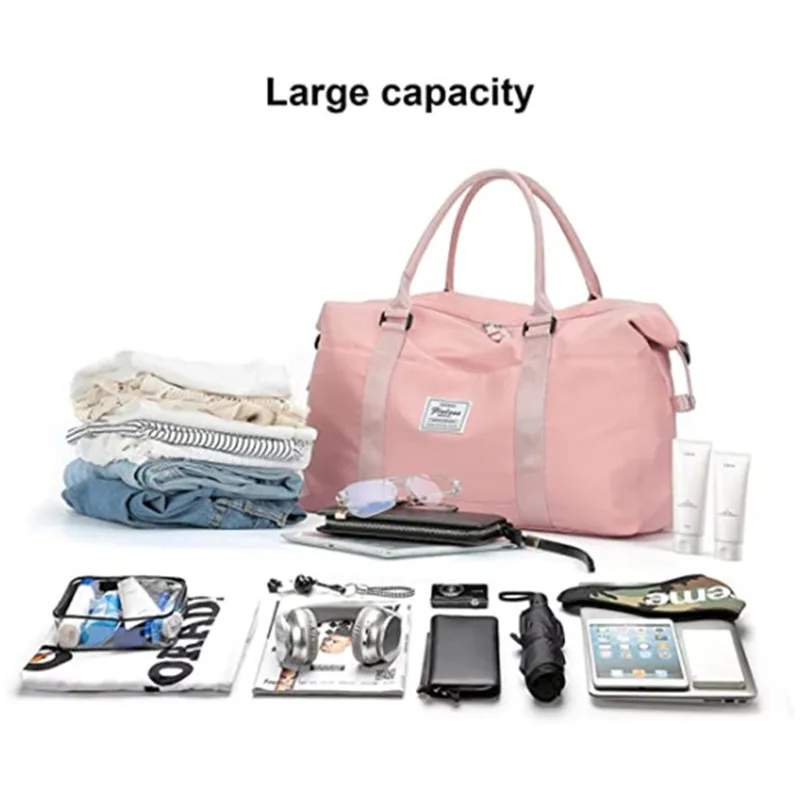 Fashion Casual Large Capacity Travel Portable Luggage Bag Sports Handbag Fitness Shoulder Bag Dry And Wet Separation Package