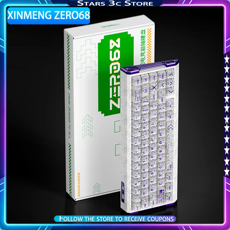 신멍 ZERO68 맥스 홀 이펙트 키보드 무선 트라이 모드 e스포츠급 홀 센서 8k 저지연 게이밍 키보드 게이머 선물